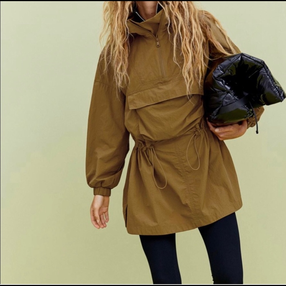 H&M Foldable Anorak in Olive Green